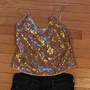 Sequined tank top